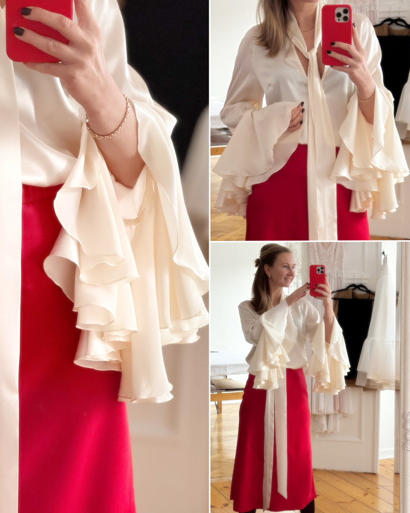 ZĪDA BLŪZE - ROYAL LOOK