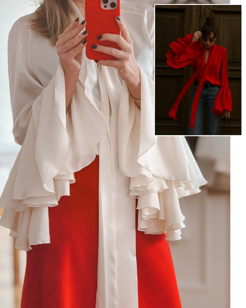 ZĪDA BLŪZE - ROYAL LOOK